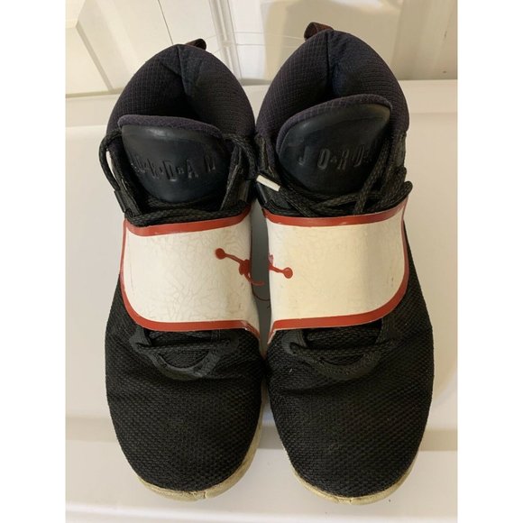 Nike 881571-001 Super.fly shoes Men's 10.5 high top flap black red‎ white - Picture 5 of 9